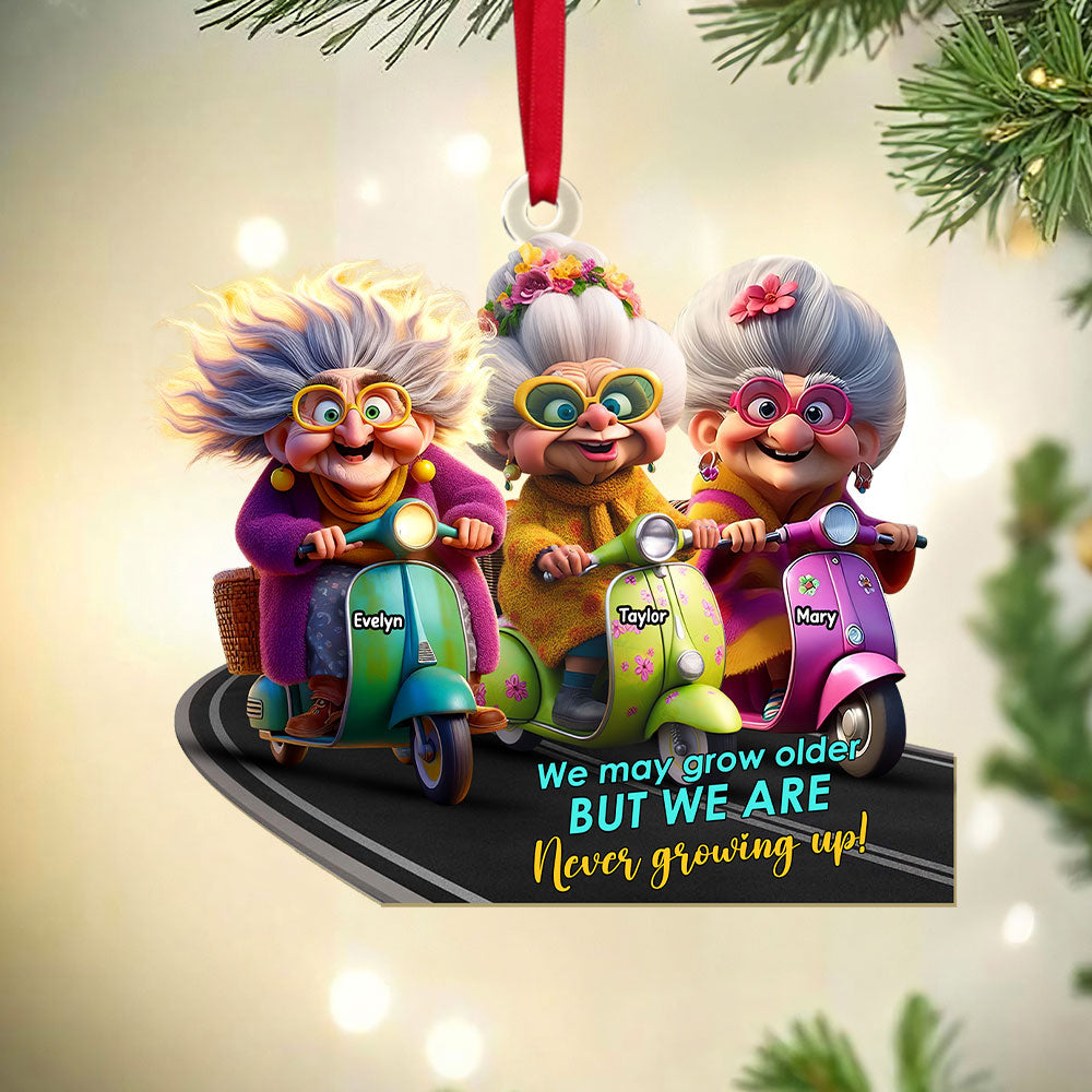 Personalized Christmas Ornament for Old Friends - Never Growing Up Ornament PopCulturePrints