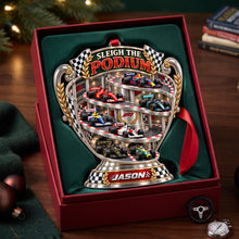 Load image into Gallery viewer, Sleigh The Podium Ornament - Personalized Christmas Gifts for Racing Fans
