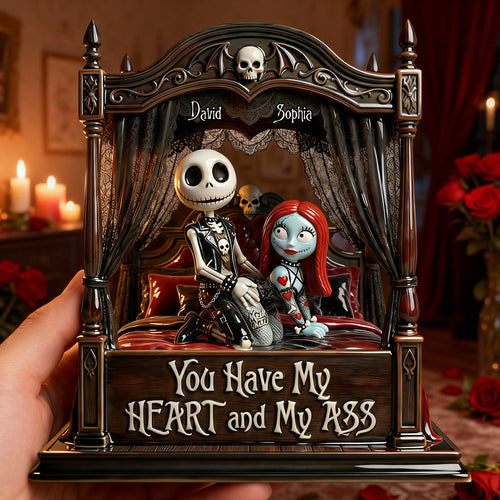 You Have My HEART and My ASS - Funny Couple Acrylic Plaque | Personalized Gifts for Couples Shaped Plaques PopCulturePrints