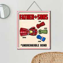 Load image into Gallery viewer, Personalized Father &amp; Sons Superhero Inspired Wood Sign Wood Sign PopCulturePrints
