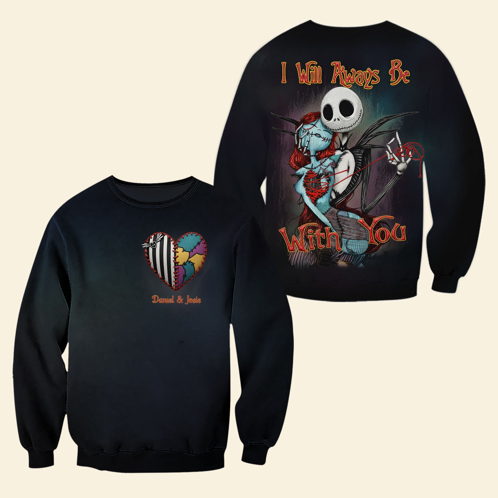 "I Will Always Be With You" - Romantic Couple 3D Shirt - Personalized Gifts for Couples AOP Products PopCulturePrints