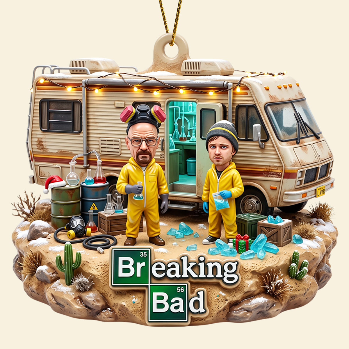 "Say Hello to Adventure" - Risky Business Acrylic Ornament - Personalized Christmas Gifts for Fans of Breaking Bad