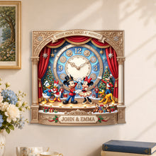 Load image into Gallery viewer, Celebrate Love with Our Holiday Mouse Nutcracker Acrylic Clock - Personalized Gifts for Couples
