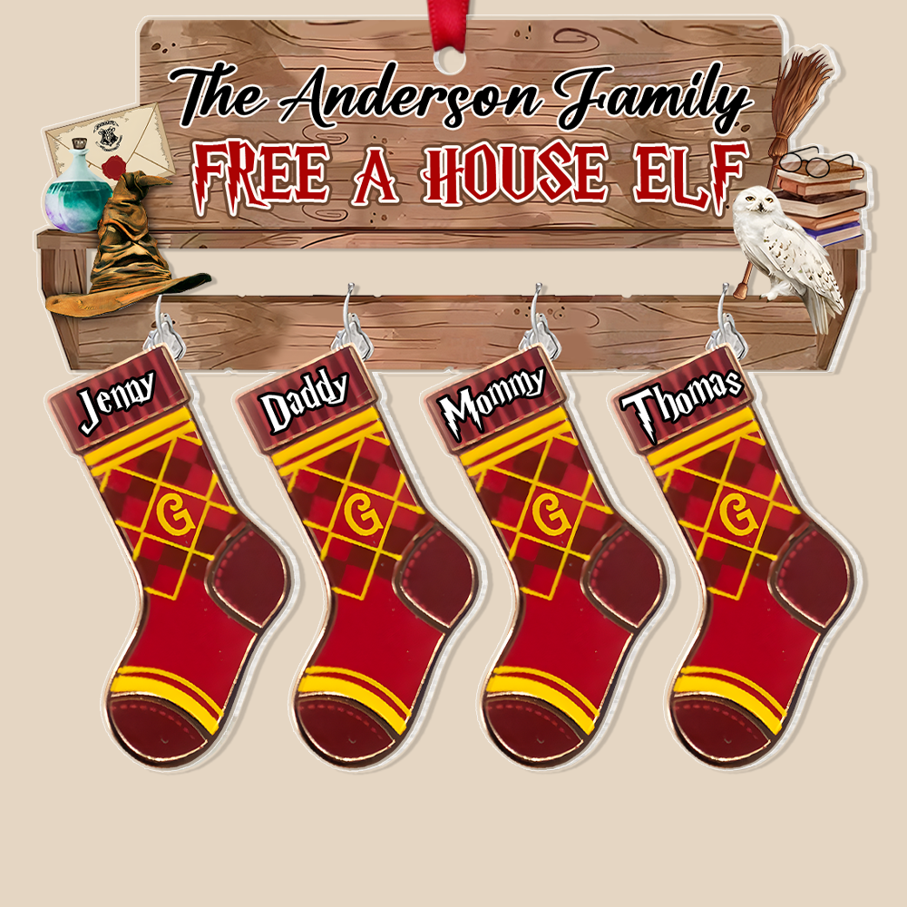 Custom Magic Family Christmas Ornaments - Personalized Stockings