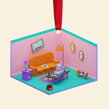 Load image into Gallery viewer, Custom Movie Lover Christmas Ornament - Isometric Room Design Ornament PopCulturePrints
