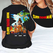 Load image into Gallery viewer, Empower Your Super Mom - Personalized Super Saiyan Mom Shirt - Gift for Moms and Grandmas Shirts PopCulturePrints
