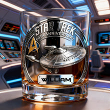 Load image into Gallery viewer, “Boldly Go Where No One Has Gone Before” - Sci-Fi Universe Round Glass - Personalized Gift for Fantasy Lovers
