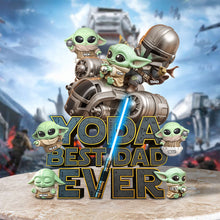 Load image into Gallery viewer, Yoda Best Dad Ever - Personalized Acrylic Plaque for Dad, Grandpa &amp; More Shaped Plaques PopCulturePrints
