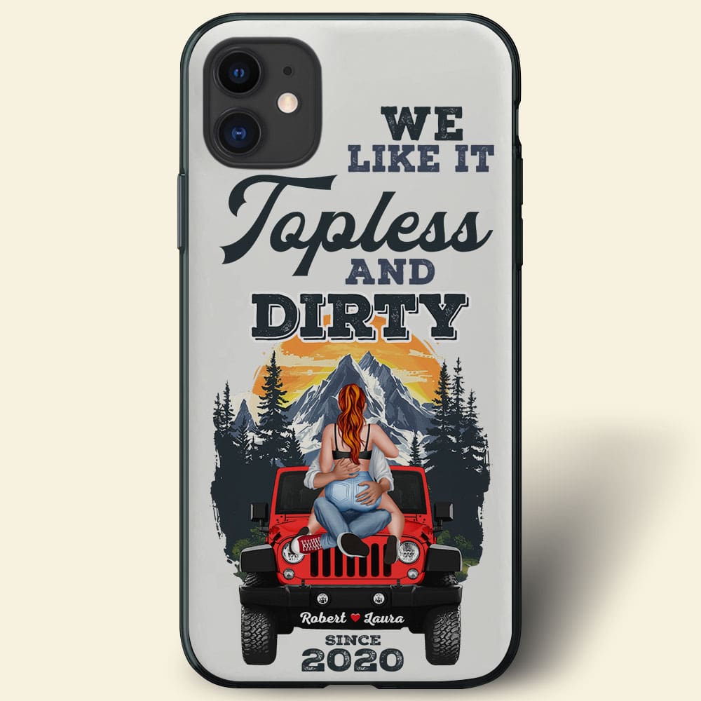 Personalized Topless & Dirty Couples Phone Case