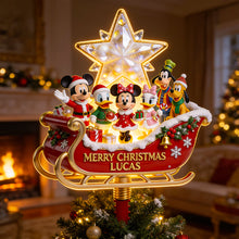 Load image into Gallery viewer, Celebrate the Season with 'Merry Christmas' - Personalized Tree Topper for Families
