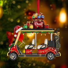 Load image into Gallery viewer, Golf Cart Ornament - A Personalized Gift for Golf Lovers Ornament PopCulturePrints
