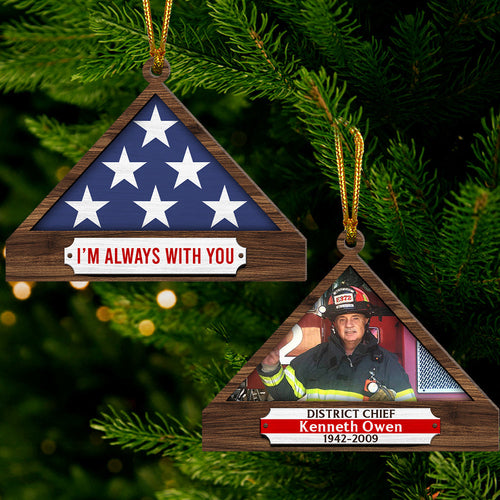 Personalized Firefighter Christmas Memorial Ornament Ornament PopCulturePrints