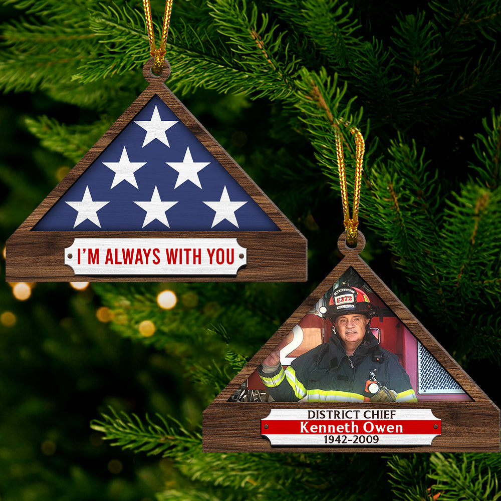 Personalized Firefighter Christmas Memorial Ornament Ornament PopCulturePrints
