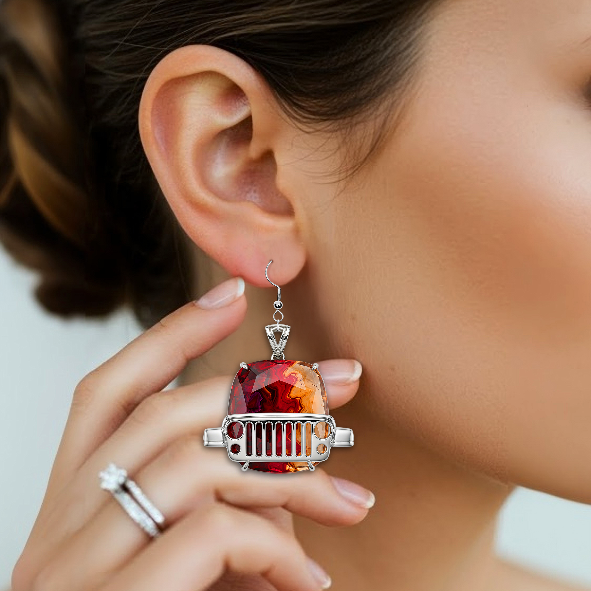 "Bring Adventure to Life – Off-Road Souls Earrings - Personalized Gift for Off-Road Girls" Earrings PopCulturePrints