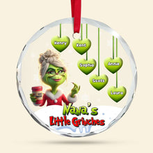Load image into Gallery viewer, Personalized Nana&#39;s Little Grinches Christmas Ornament Ornament PopCulturePrints
