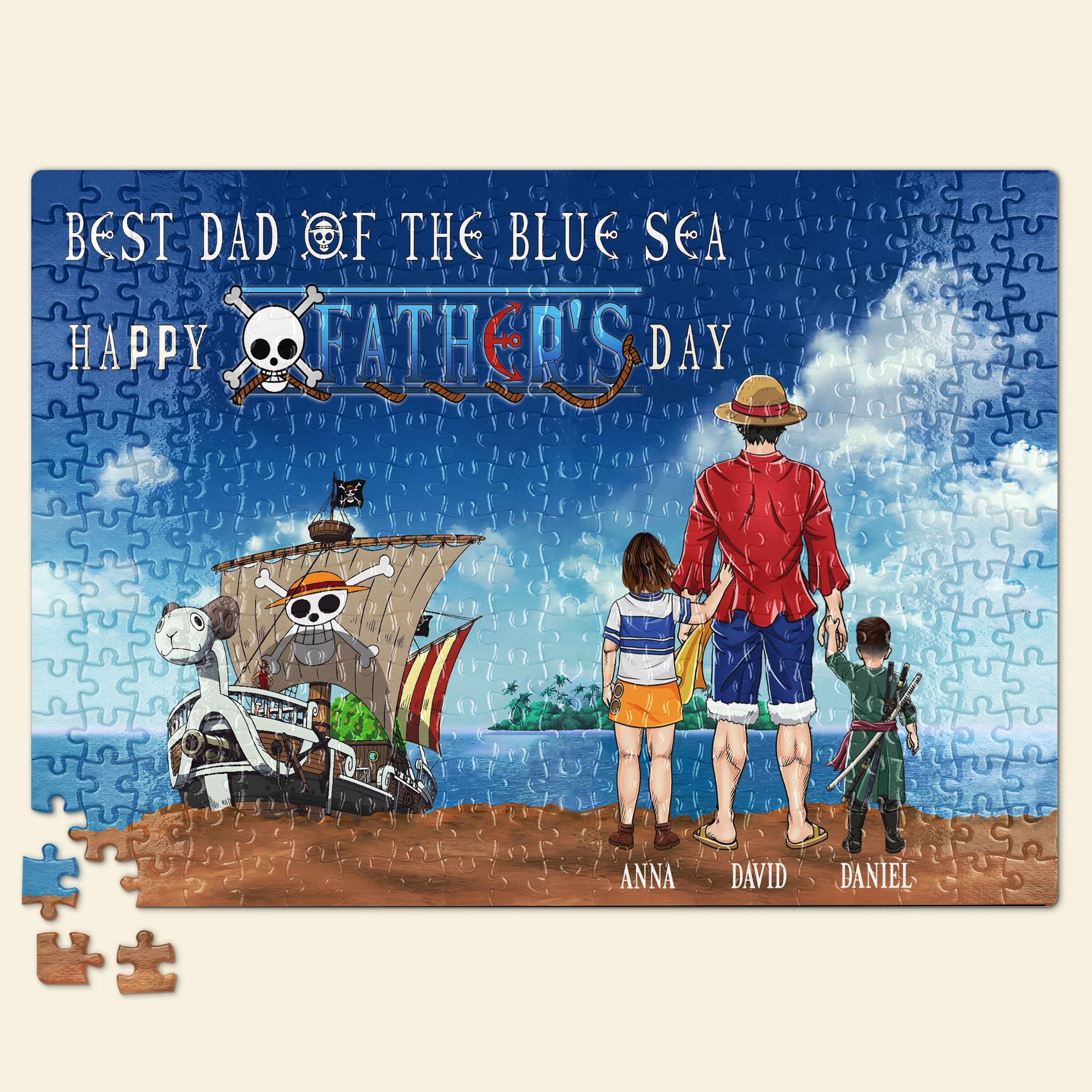 Personalized Ocean Adventure Dad Jigsaw Puzzle - Father's Day Gift Jigsaw Puzzles PopCulturePrints