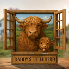 Load image into Gallery viewer, “For the Best Dad Ever!” - Personalized Daddy&#39;s Little Herd Acrylic Plaque - Gift for Fathers, Dads, and Grandpas Shaped Plaques PopCulturePrints
