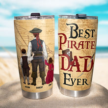 Load image into Gallery viewer, Best Pirate Dad Ever - Personalized Tumbler for Father&#39;s Day Tumbler Cup PopCulturePrints
