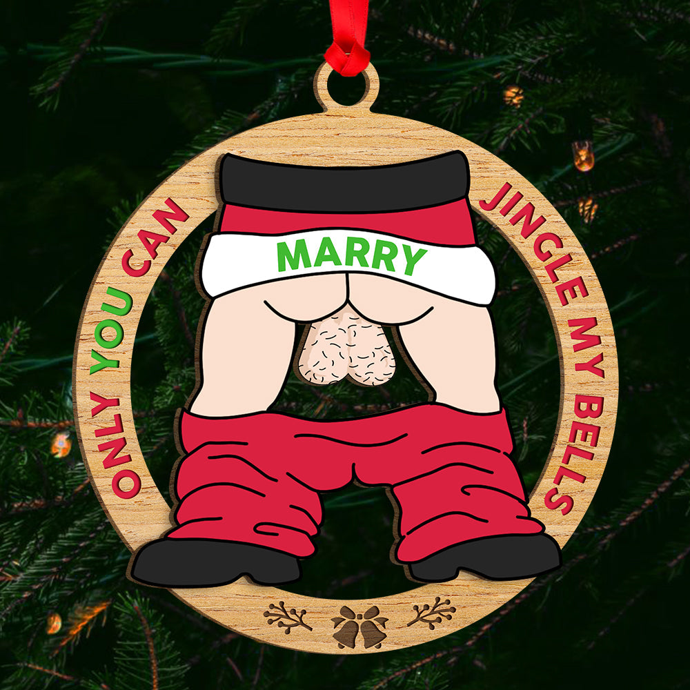 Personalized Funny 'Jingle My Bells' Christmas Ornament for Him