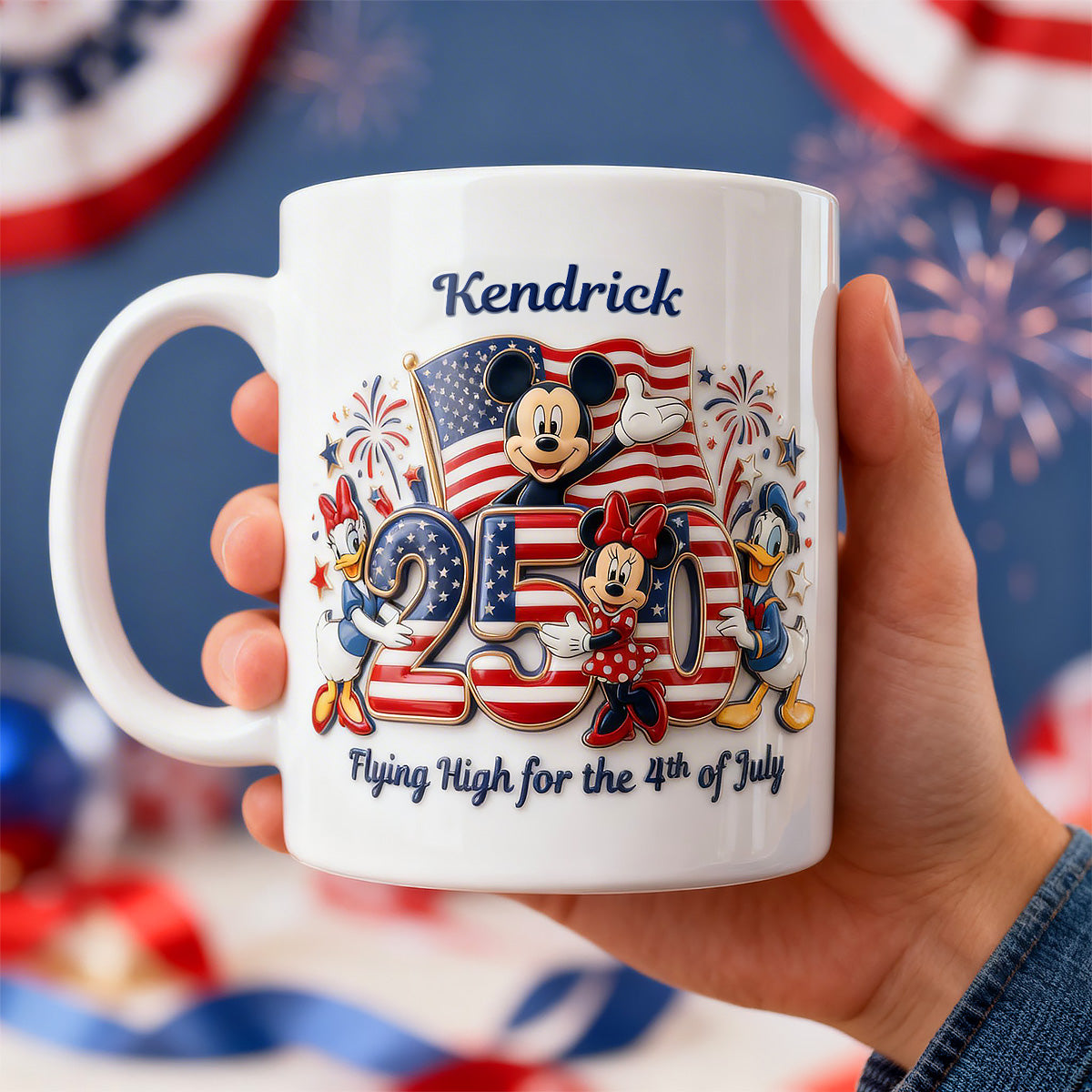 Celebrate Freedom with Friends - Personalized 4th of July Coffee Mug Coffee Mug PopCulturePrints