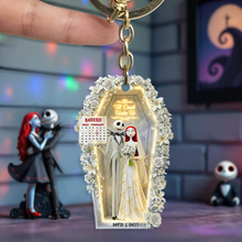 Load image into Gallery viewer, Till Death Do Us Part Custom Keychain - Horror Wedding Couple Personalized Gift Keychains PopCulturePrints
