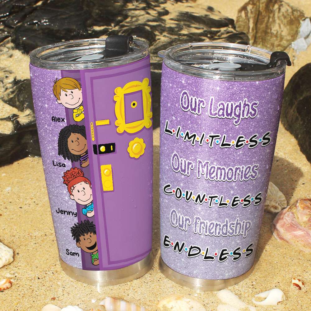 Customizable 20oz Tumbler for Friends - Cherished Memories Tumbler Cup PopCulturePrints