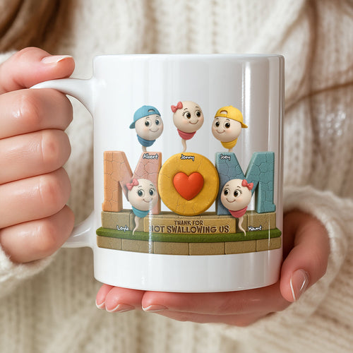 Thank You Mom! - Personalized Coffee Mug - Unique Gift for Mom, Grandma, and More Coffee Mug PopCulturePrints
