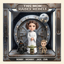 Load image into Gallery viewer, This Mom Raises Rebels - Personalized Acrylic Plaque | Unique Gift for Mom, Grandma &amp; Star Wars Fans Shaped Plaques PopCulturePrints
