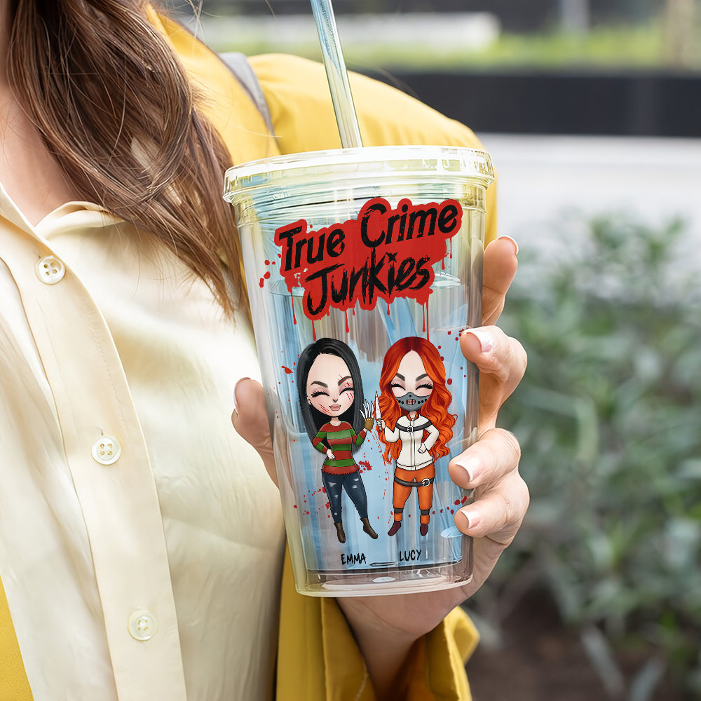 True Crime Friends Tumbler - Personalized Gift for True Crime Fans Tumbler Cup PopCulturePrints