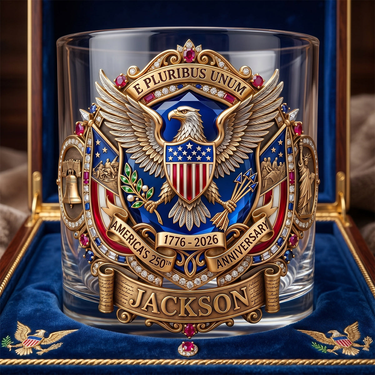 Celebrate 250 Years of Pride with Customization - Round Glass for Personal Anniversaries