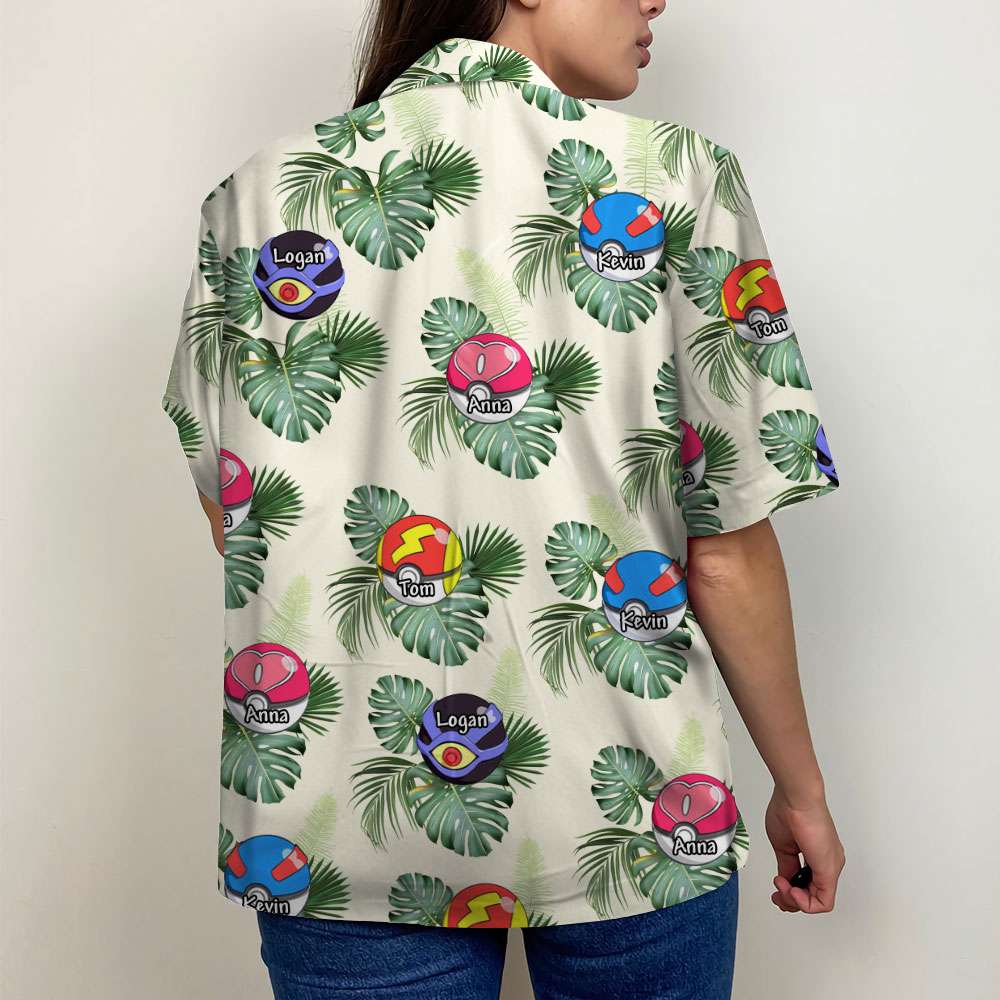 Customizable 'PokeDad' Hawaiian Shirt - Perfect Gift for Dads Hawaiian Shirts PopCulturePrints