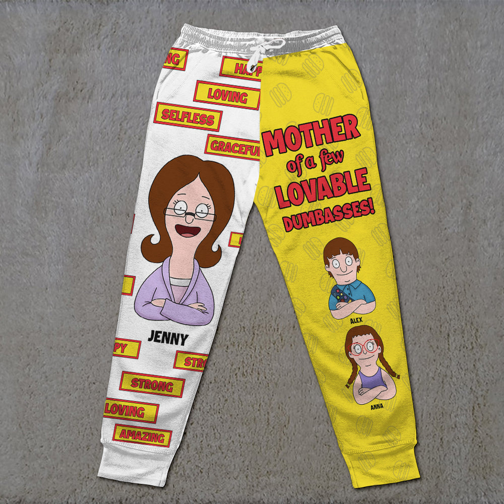 Mother of a Few Lovable Dumbasses - Personalized Funny Sweatpants for Mom Shorts and Pants PopCulturePrints