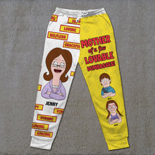 Load image into Gallery viewer, Mother of a Few Lovable Dumbasses - Personalized Funny Sweatpants for Mom Shorts and Pants PopCulturePrints
