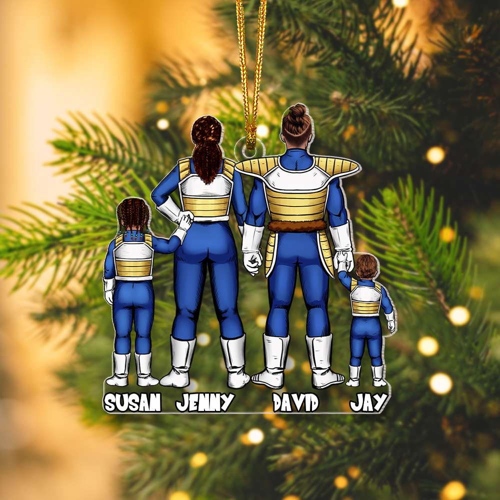 Custom Anime Family Christmas Ornament