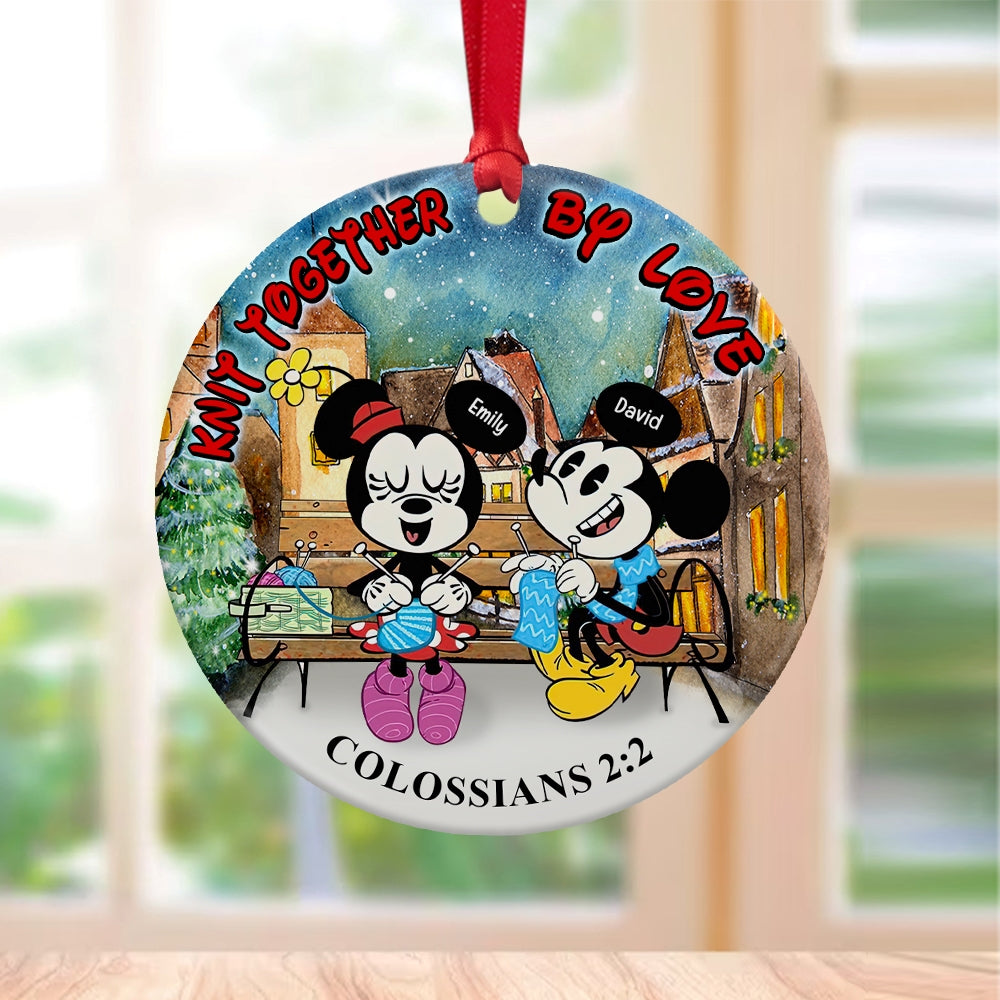 Personalized Knitting Couple Christmas Ornament