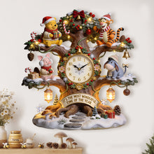 Load image into Gallery viewer, Cozy Winter Tree Acrylic Wall Clock - Personalize Your Holiday Joy
