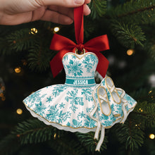Load image into Gallery viewer, “Dance to the Rhythm of Joy” - Blooming Ballet Dress Ornament - Personalized Gift for Ballerinas Ornament PopCulturePrints

