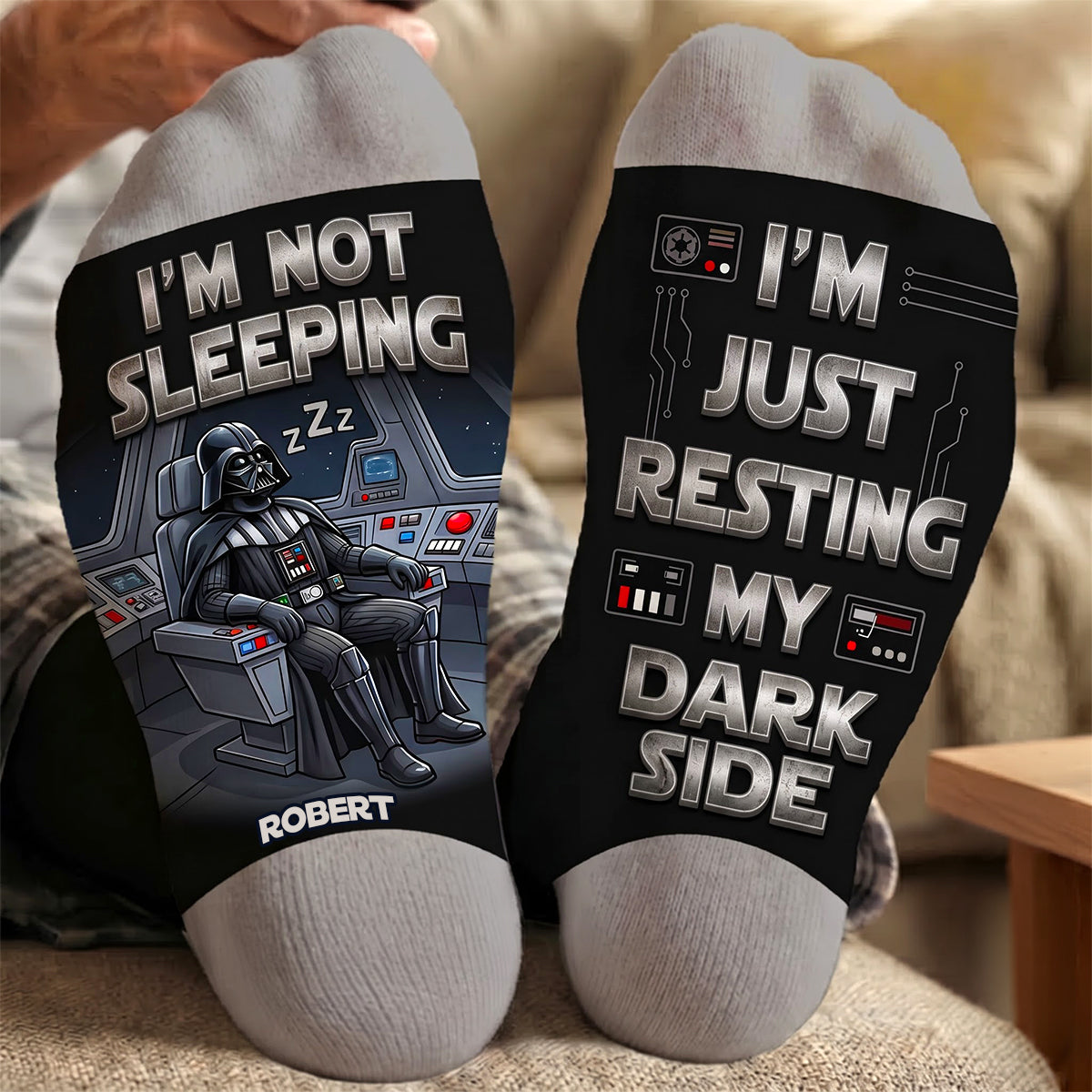 Not Sleeping, Just Resting Socks - Personalized Gift for Film Lovers