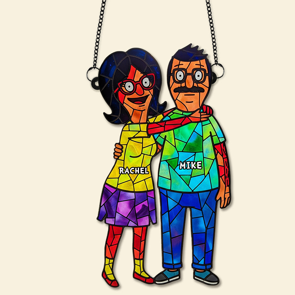 "Together is My Favorite Place to Be" - Funny Couple Suncatcher - Personalized Gift for Couples, Friends, or Loved Ones Ornament PopCulturePrints