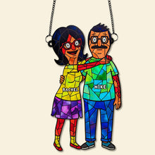 Load image into Gallery viewer, &quot;Together is My Favorite Place to Be&quot; - Funny Couple Suncatcher - Personalized Gift for Couples, Friends, or Loved Ones Ornament PopCulturePrints
