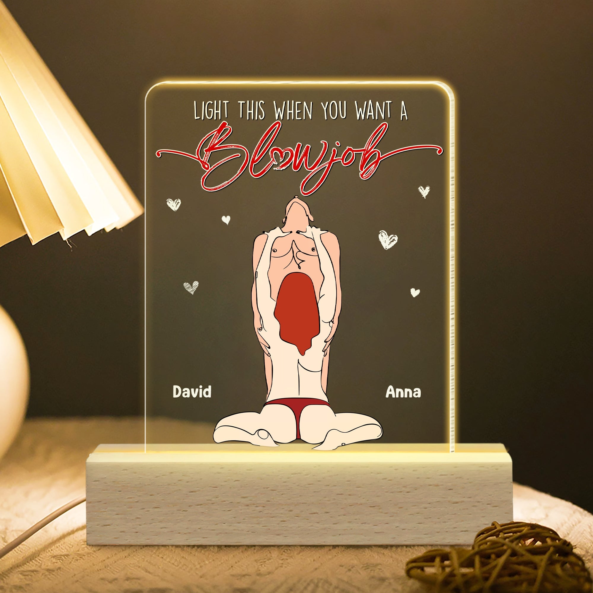Personalized LED Light for Couples - Unique Romantic Gift Led Night Light PopCulturePrints