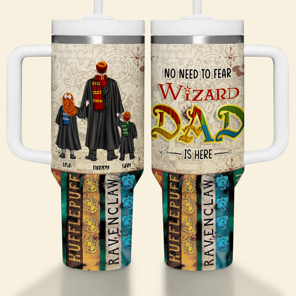 Personalized Wizard Mom Travel Mug with Kids