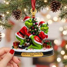 Load image into Gallery viewer, I Just Want To Touch Your Butt All The Time - Playful Touch Couple Ornament - Personalized Gift for Couples Ornament PopCulturePrints
