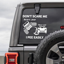 Load image into Gallery viewer, Personalized Car Lover's Funny Decal - Don't Scare Me Decal Sticker PopCulturePrints
