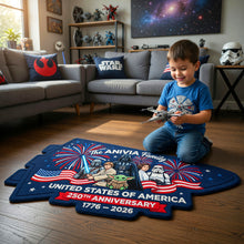 Load image into Gallery viewer, Celebrate Freedom: USA 250th Anniversary Custom Doormat - Personalized Gift for Family and Friends Doormat PopCulturePrints
