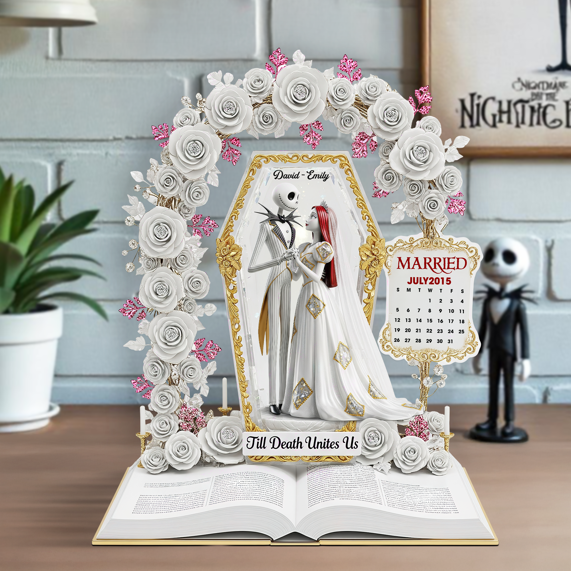 Till Death Do Us Part - Personalized Couple Anniversary Acrylic Plaque Shaped Plaques PopCulturePrints