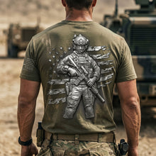 Load image into Gallery viewer, I Have Two Titles: DAD &amp; VETERAN - Personalized Veteran Dad Shirt AOP Products PopCulturePrints
