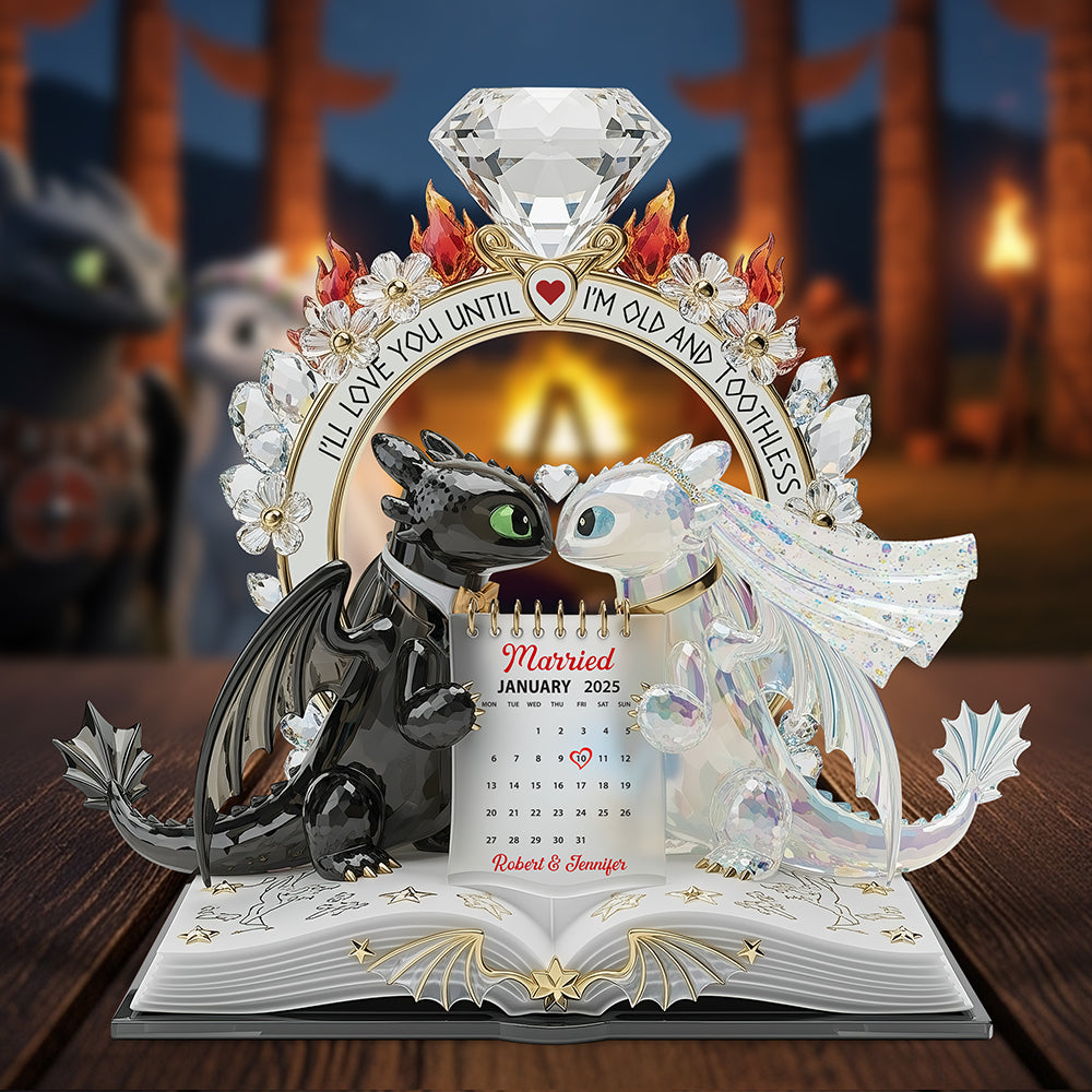 I'll Love You Until I'm Old and Toothless - Personalized Couple Acrylic Plaque Shaped Plaques PopCulturePrints