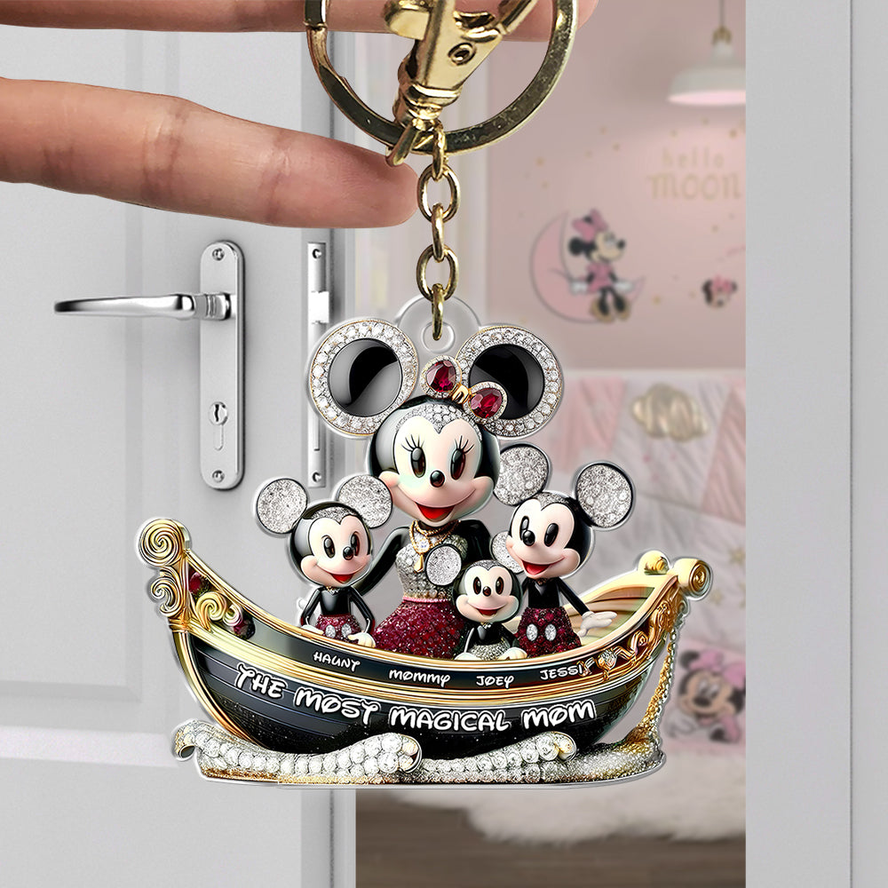 "The Most Magical Mom" - Personalized Keychain for Mom & Grandma Gift Keychains PopCulturePrints