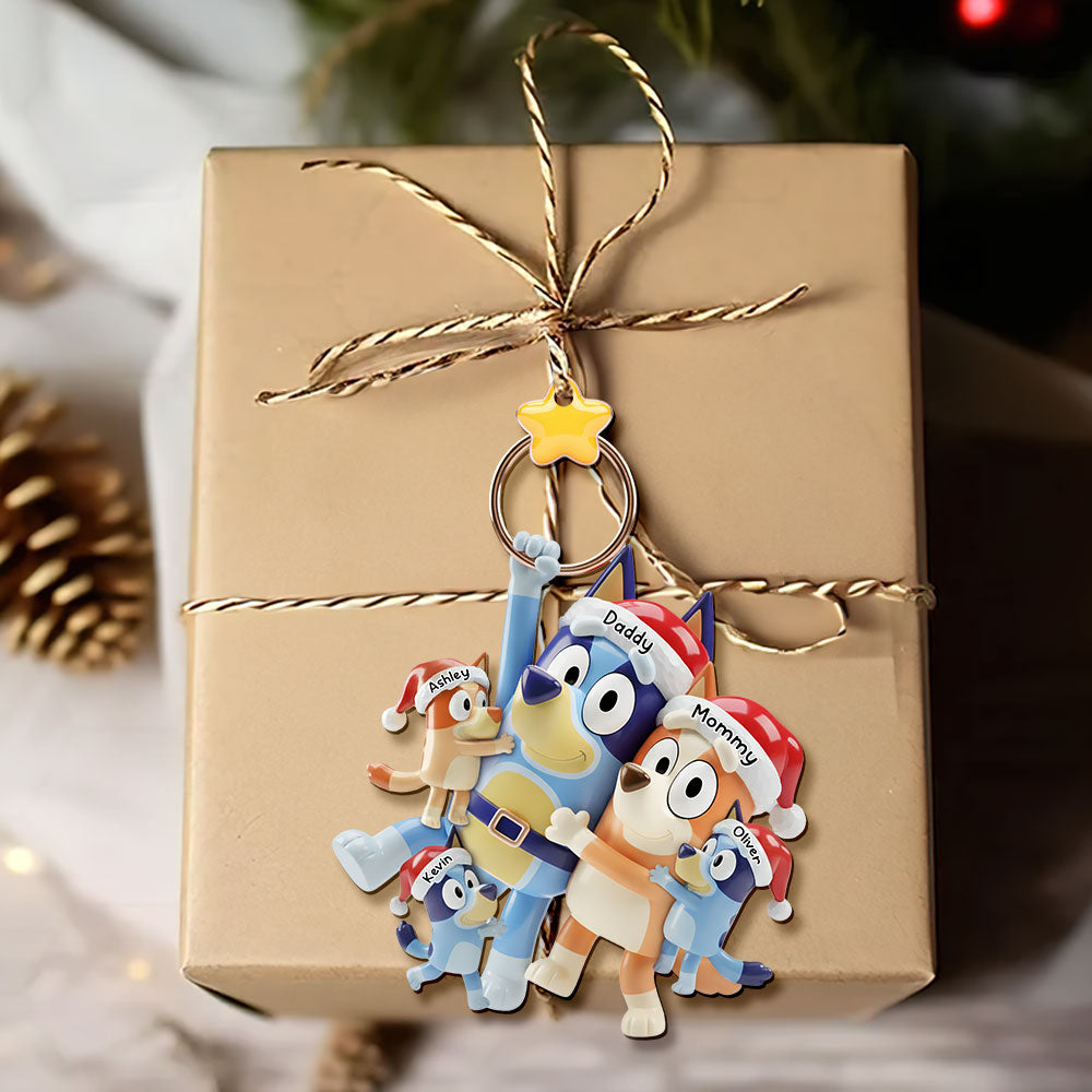 Celebrate Family with Love: Playful Cartoon Family Tree Ornament - Personalized Gifts for Loved Ones Ornament PopCulturePrints